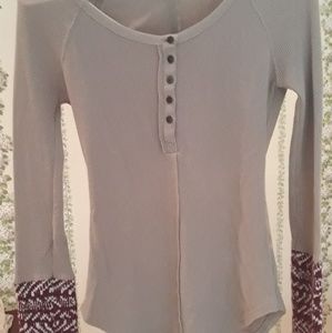 Free People waffle tee xs